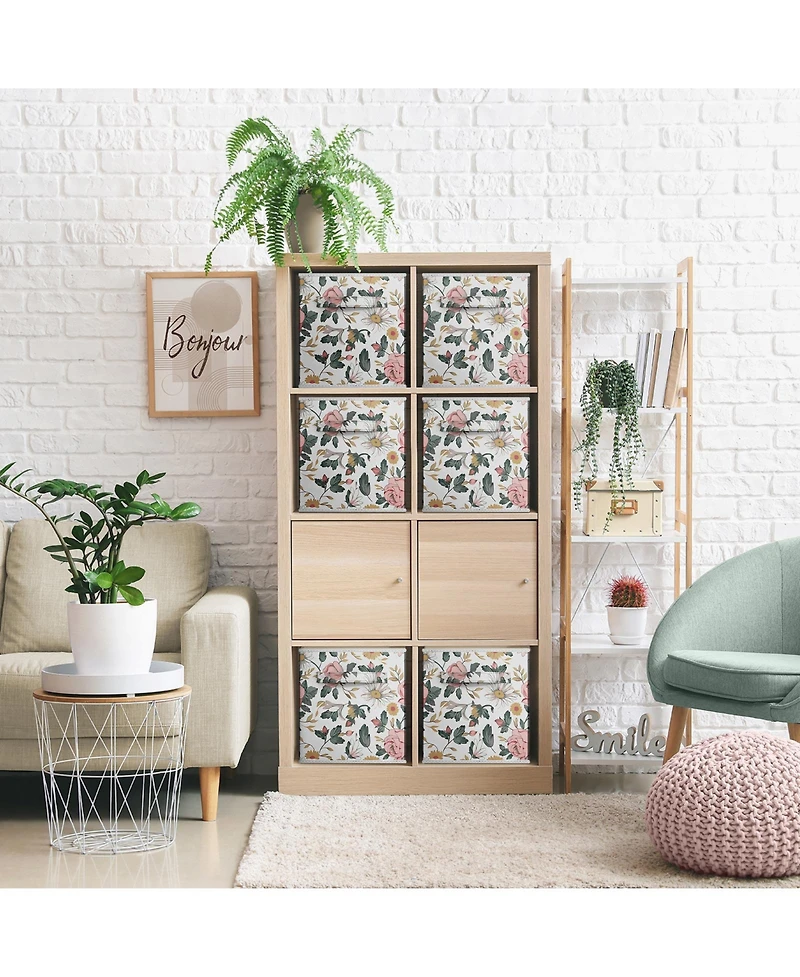 Sorbus 6 Pack 11 Inch Foldable Storage Cubes with Handle- for Organizing Home