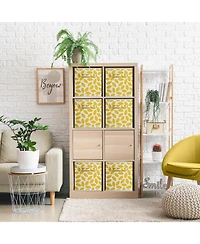 Sorbus 6 Pack 11 Inch Foldable Storage Cubes with Handle- for Organizing Home
