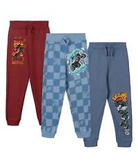 Monster Jam Boys'(5-12) Fleece Jogger Pants Multipack
