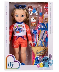 Disney Princess Lilo & Stitch-Inspired 18" Beach Fashion Doll with Two Puppies, Ages 6+