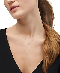 Macy's Igi Certified Lab-Grown Diamond Solitaire Pendant Necklace (1 ct. t.w.) in 14k White Gold