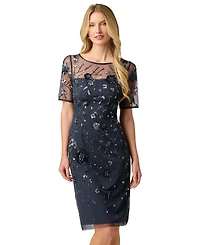 Adrianna Papell Women's Short-Sleeve Dress