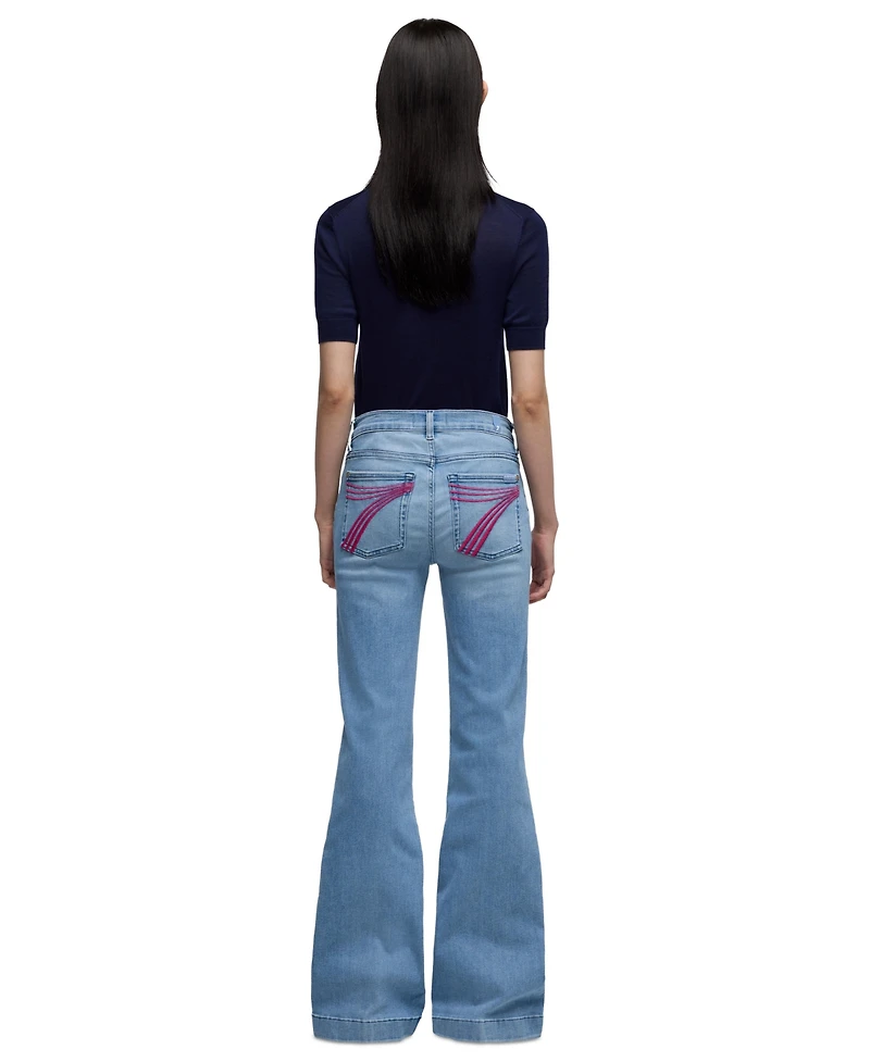 7 for All Mankind Women's Dojo Tailorless Flare-Leg Jeans