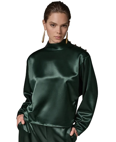 Donna Karan New York Women's High Mock Neck Top
