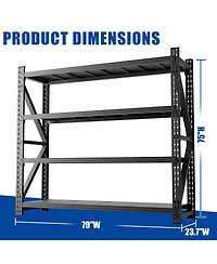 Streamdale Furniture Heavy Duty Adjustable Metal Garage Shelving Unit, 6000LBS Capacity