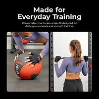 Sunny Health & Fitness Weightlifting Gloves, with Foam-Padded Palm and Enhanced Grip Control for Strength Training