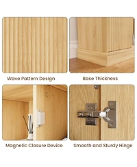 gaomon Tall Shoe Cabinet with Doors, 6-Tier Narrow Wooden Organizer