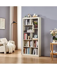 Streamdale Furniture Free Combination Wood Open Bookshelf with Anti-Tip Storage Organizer
