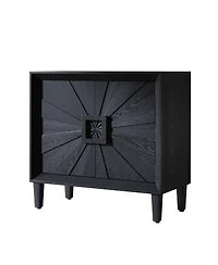 Streamdale Furniture Mid-Century Sunburst 2-Door Credenza, 31.5" Accent Storage Cabinet