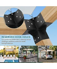 gaomon Pergola Brackets Kit 4"x4"(Inner Size 3.6x3.6)