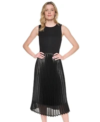 Dkny Women's Scoop Neck Sleeveless Midi Dress