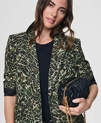 Dkny Women's Two-Button Collared & Flap Pockets Jacket