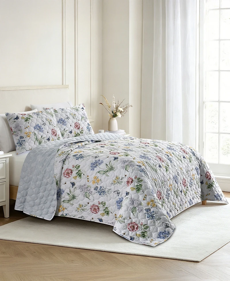 Lenox Butterfly Meadow 3-Piece Quilt Set, King
