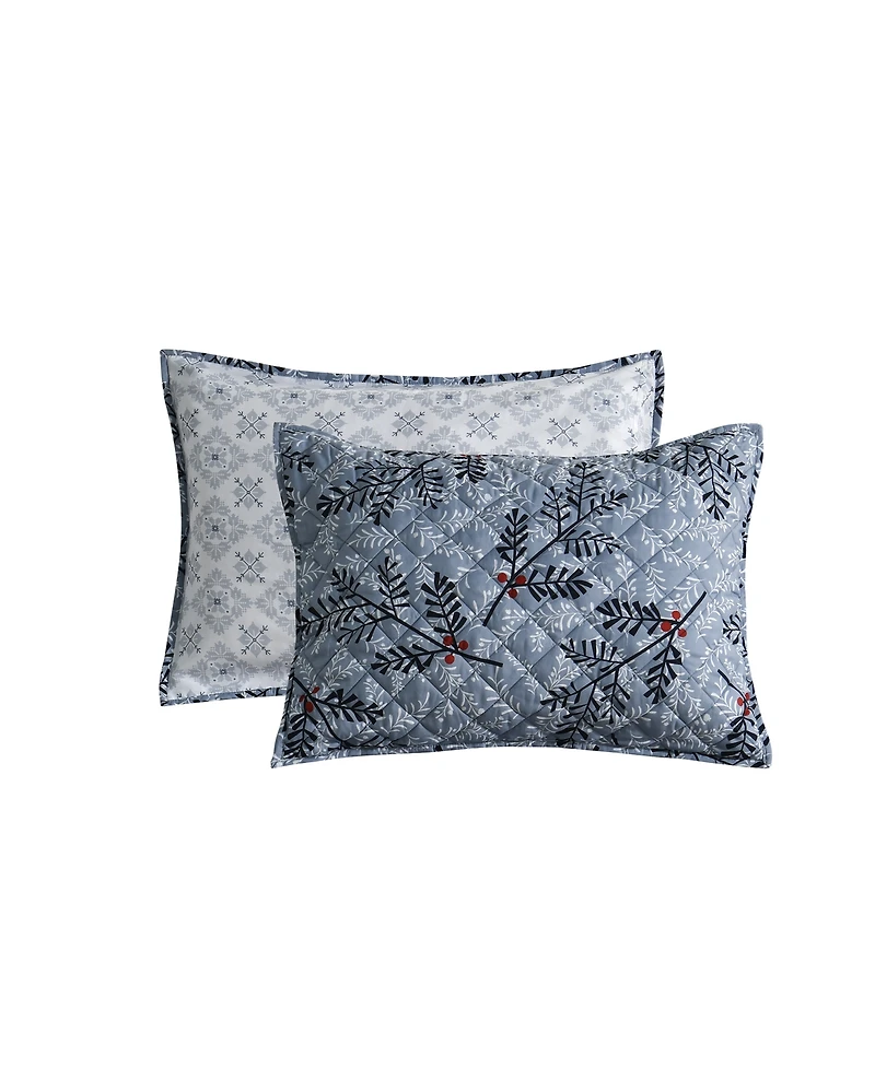 Lenox Festive Botanical 3-Piece Quilt Set, Full/Queen