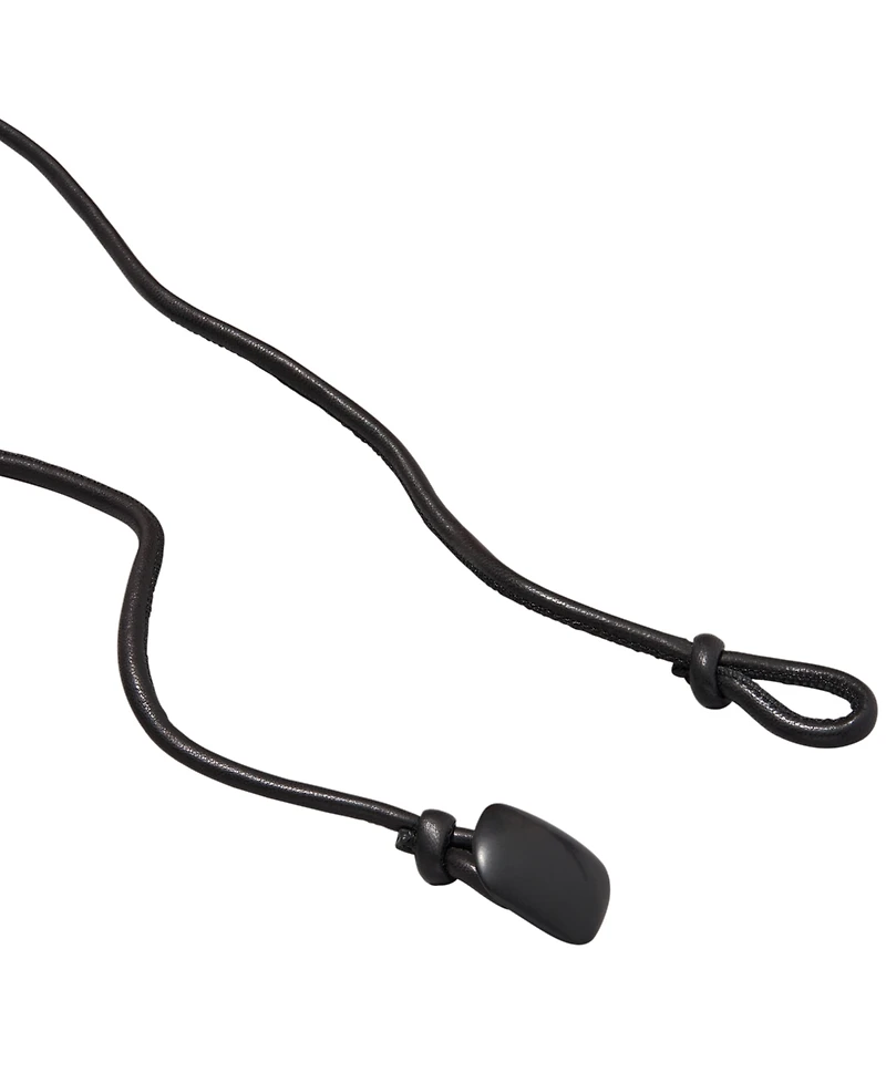 Donna Karan New York Black-Tone Matte Beaded Resin Frontal Necklace