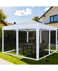 Gouun 10 x 10 Feet Pop Up Canopy Tent with Mesh Netting and Easy Setup