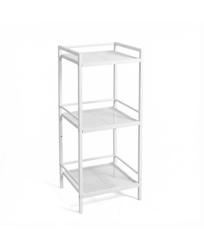 homfan 3-Tier Ladder Shelf Organizer – Multifunctional Freestanding Storage Rack for Kitchen, Living Room, Bedroom, Office