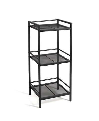 homfan 3-Tier Ladder Shelf Organizer – Multifunctional Freestanding Storage Rack for Kitchen, Living Room, Bedroom, Office