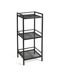 homfan 3-Tier Ladder Shelf Organizer – Multifunctional Freestanding Storage Rack for Kitchen, Living Room, Bedroom, Office