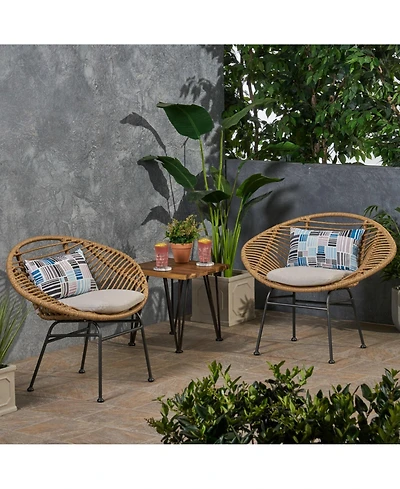 Mondawe Outdoor Patio Chairs Set of 2 with Cushions