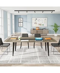 Tribesigns 6FT Conference Table: "H boat-shaped meeting table. Industrial seminar table for office meeting rooms