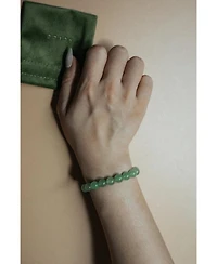 seree Smiley face - Green jade signet ring