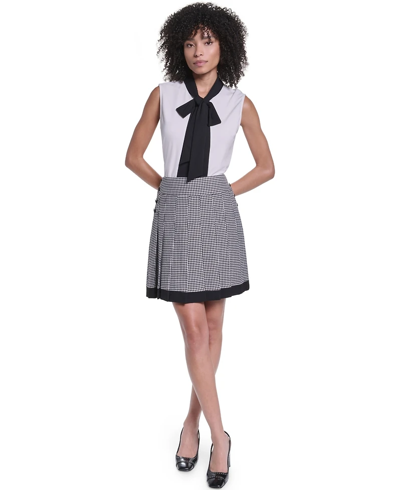 Karl Lagerfeld Paris Women's Knee-Length Pleated Skirt