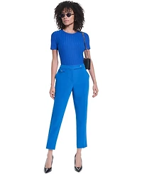 Karl Lagerfeld Paris Women's Mid-Rise Ankle Pants