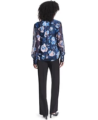 Karl Lagerfeld Paris Women's Long-Sleeve Blouse