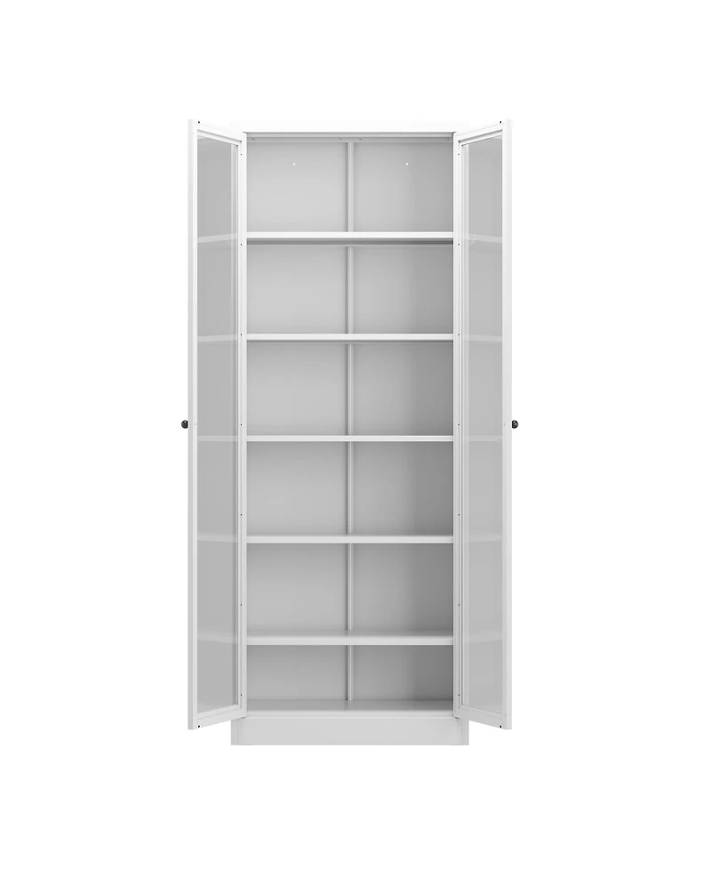 sumyeg 72" Tall Kitchen Pantry Cabinet with 5 Adjustable Shelves, Freestanding Metal Storage Cabinet