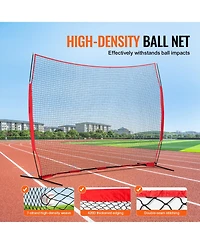 Vevor Barricade Backstop Net Ball Sports Barrier Softball Practice Net 12x9ft