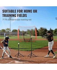 Vevor 7x7 ft Baseball Softball Practice Net Hitting Batting Training Carry Bag