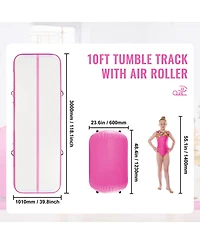 Vevor 2 Pcs Air Track Set Inflatable Tumbling Gymnastics Gym Mat with Pump