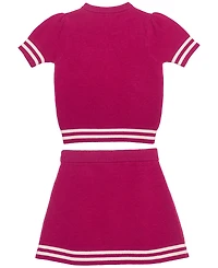 Disney Girls' 2T-6X Minnie Mouse Sweater Varsity Skirt, 2-Piece Set