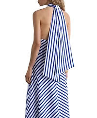 Reiss Women's Luna Striped Halterneck Ruffle Maxi Dress