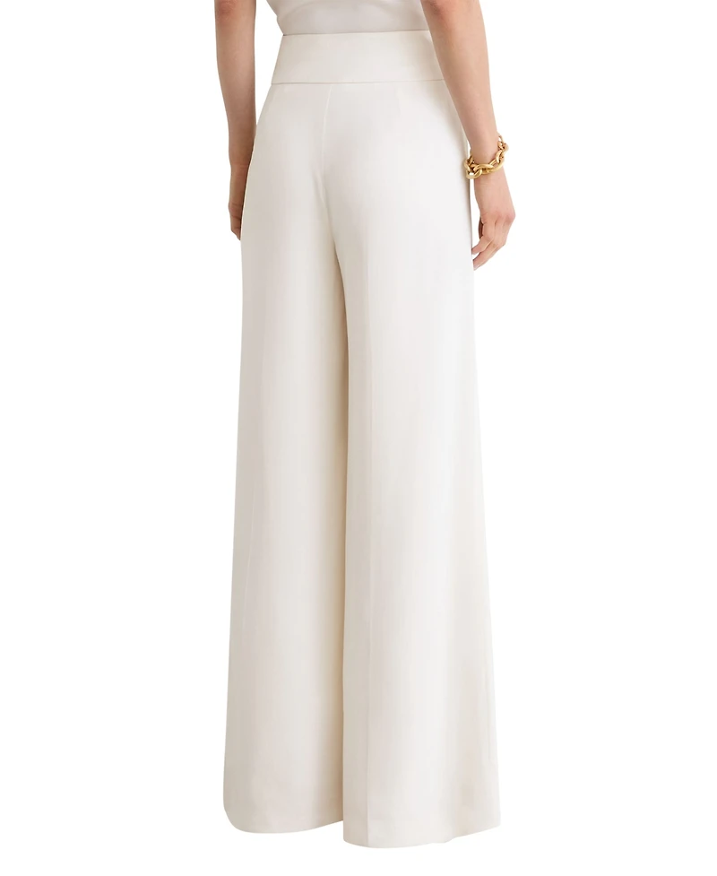 Reiss Women's Clover Wide-Leg Mid-Rise Trousers