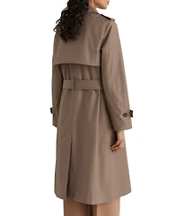 Reiss Women's Azura Double-Breasted Hooded Gabardine Trench Coat