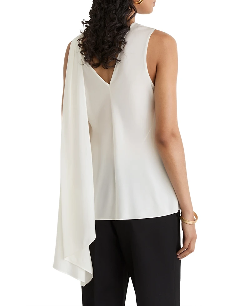 Reiss Women's Nyra Sleeveless High-Cowl Neck Draped Silk-Blend Top