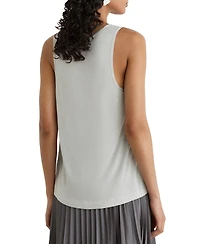 Reiss Women's Ruby Silk-Front Scoop Neck Sleeveless Cami Top