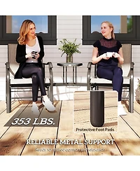 Outsunny Outdoor Glider Chairs with Table,