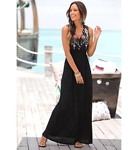 Lascana Women's V-Neck Maxi Dress