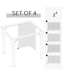 Outsunny 10' x 12' Universal Gazebo Sidewall Set with 4 Panels, Beige