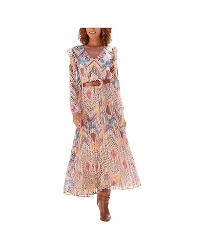 Lascana Women's Pleated Maxi Dress