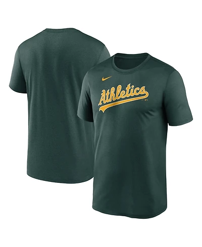 Nike Men's Green Athletics Legend Fuse Wordmark T-Shirt