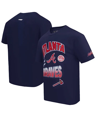 Pro Standard Men's Navy Atlanta Braves Turn It Up Dropped Shoulder T-Shirt