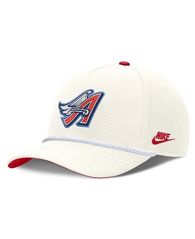 Nike Men's Cream Los Angeles Angels Cooperstown Rise Adjustable Hat