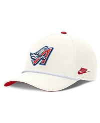 Nike Men's Cream Los Angeles Angels Cooperstown Rise Adjustable Hat