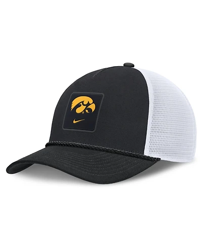 Nike Men's and Women's Black Iowa Hawkeyes 2026 On-Field Gameday Rope Trucker Adjustable Hat