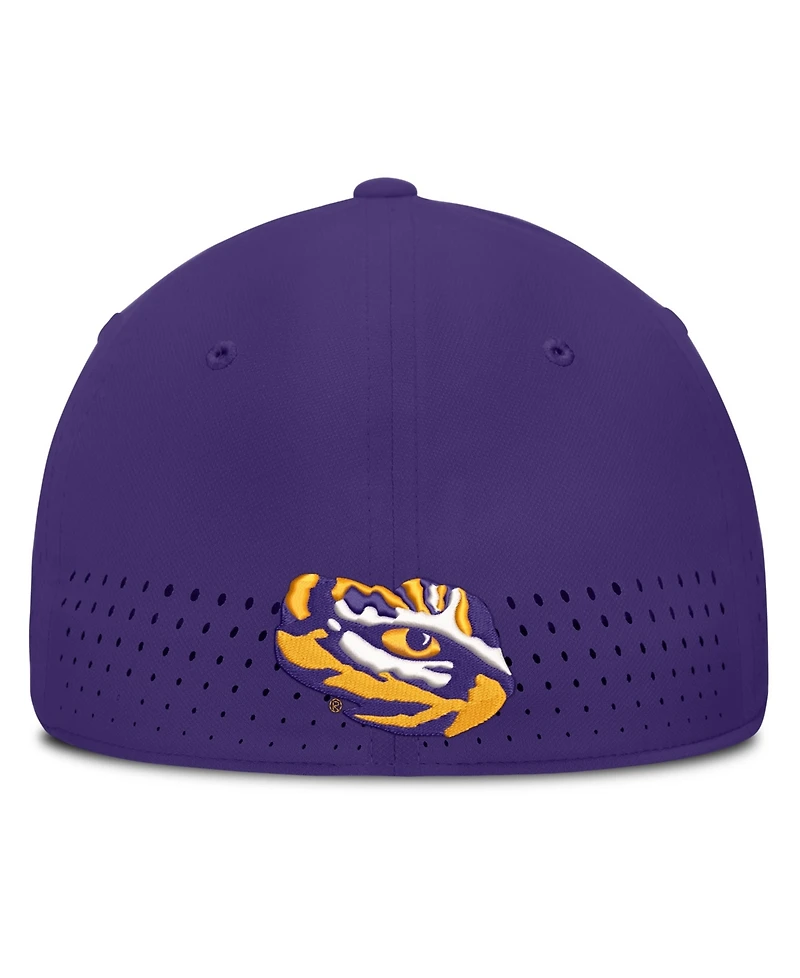 Nike Men's Purple Lsu Tigers Gameday Aerobill Swooshflex Dri-fit Hat