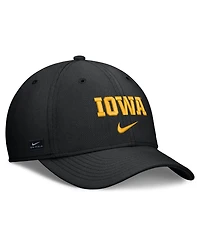 Nike Men's Black Iowa Hawkeyes Rise On-Field Swoosh Flex Dri-fit Hat